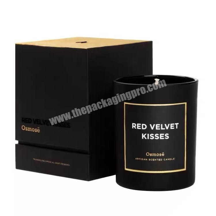 Matte lamination small square box custom mug perfume cardboard box professional manufacturer lid and base gift box for candles