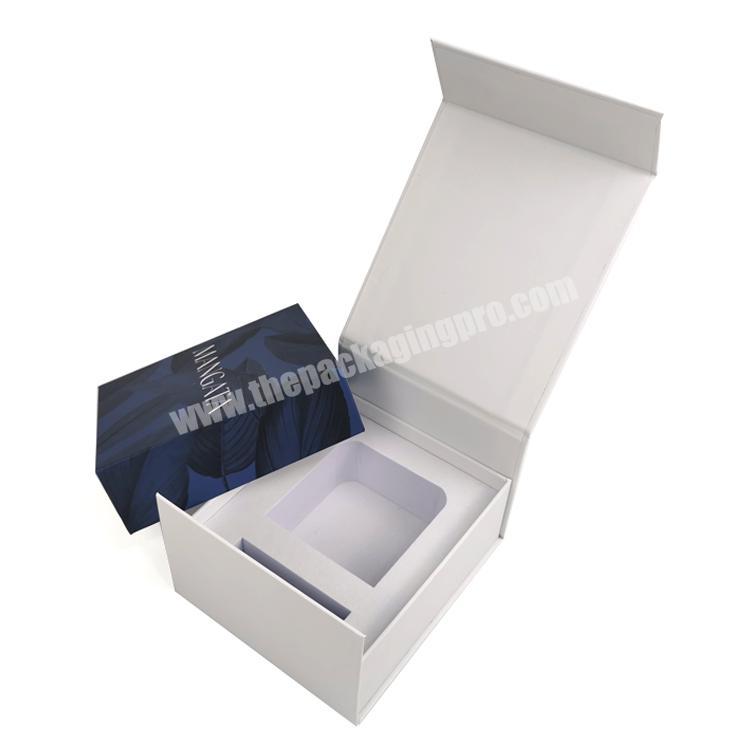 Packaging Gift Jar With For Luxury And Black Paper Custom Package White Kraft Lid Shipping Candle Box with Inserts