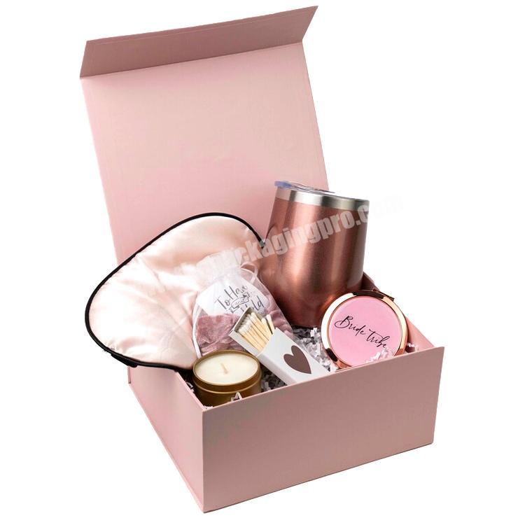 Perfect for Will You Be My Bridesmaid gift and wedding Bridesmaid Proposal empty pink gift box