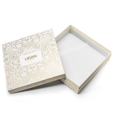 Popular Luxury recycle custom logo print Lid and Base Box Paper Cardboard Gift Box Packaging