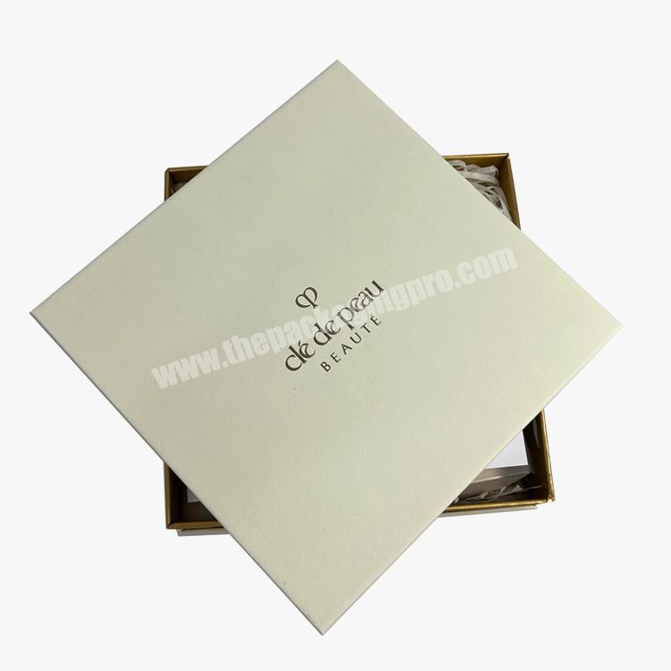 Popular Luxury recycle custom logo print hot stamping Lid and Base Box Paper Cardboard Gift Box Packaging