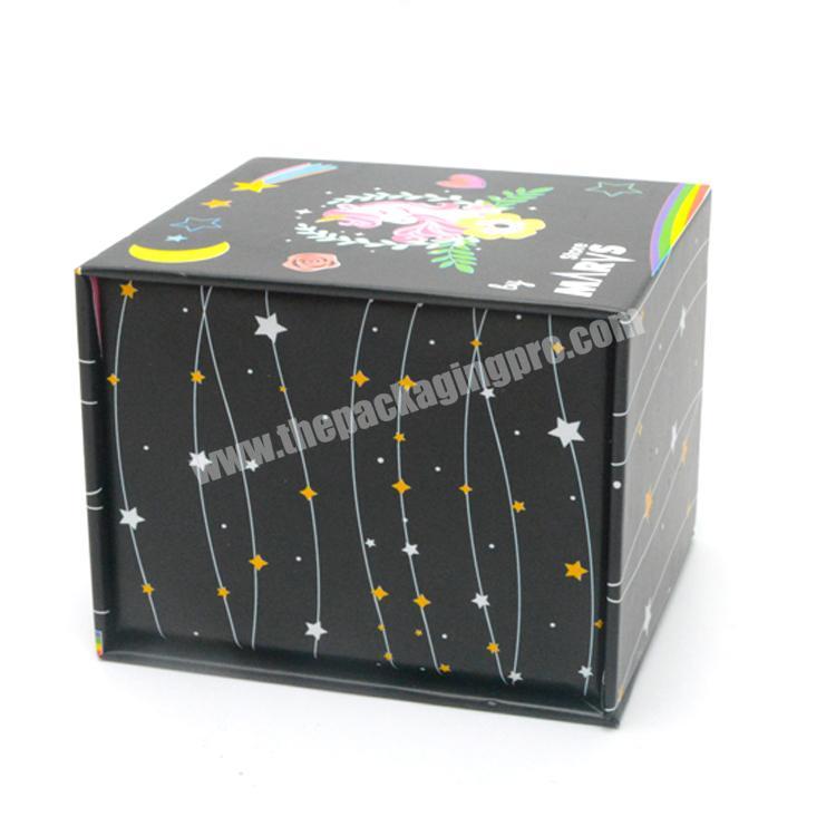 Top quality fancy gift paper box color printing magnetic book shape box custom personalized box with name logo for cosmetic