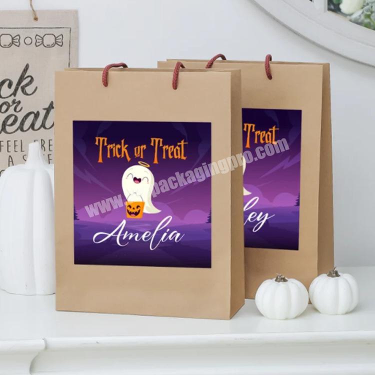 Trick or Treat Bag Halloween Sweets Pumpkin Gift Bag personalised Halloween Treat Bag