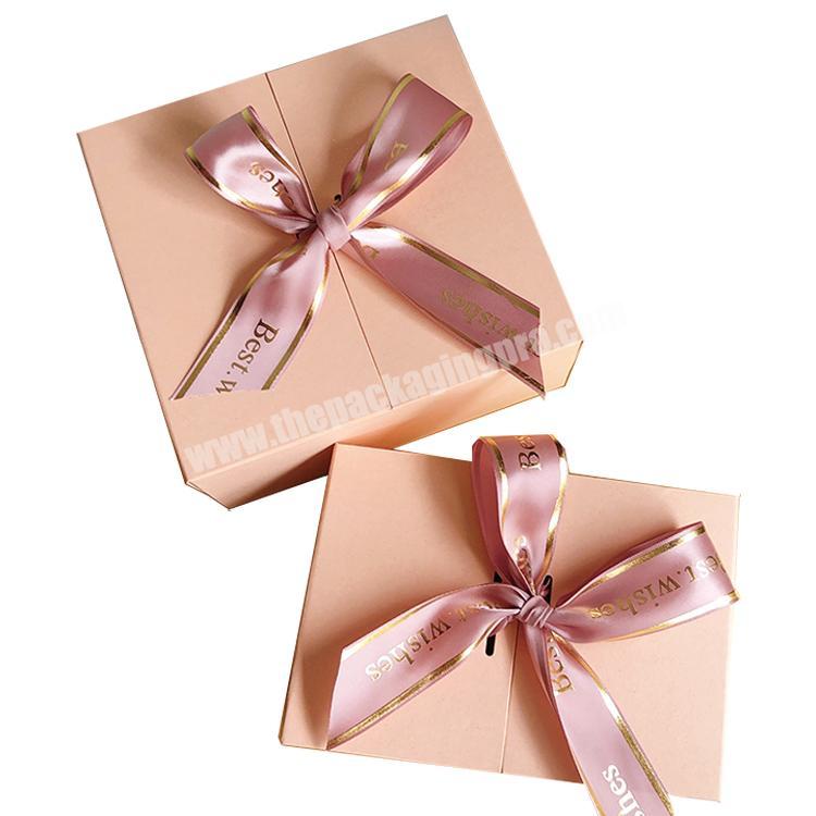 Unique design double door open skincare gift box custom logo cardboard cosmetic gift set jewelry packaging box