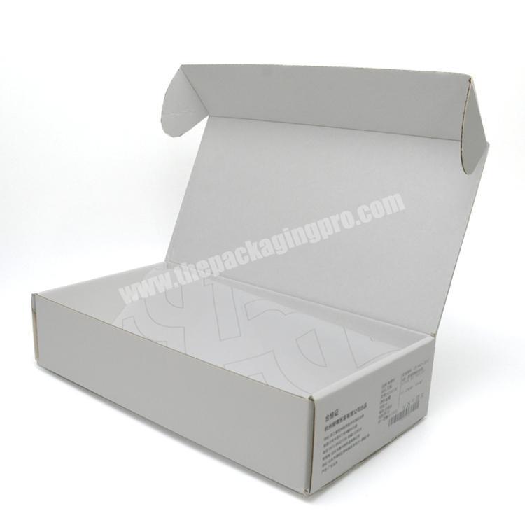 White Folding Corrugated Shipping Box Matte Biodegradable Underwear Packaging Paper Box Custom Mailer Box for Shoes