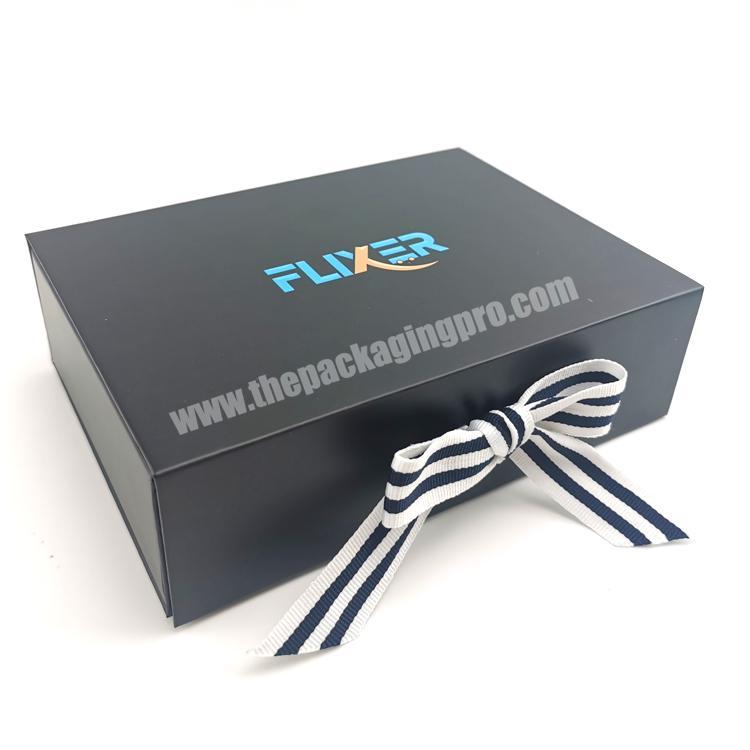 Wholesale gift packaging box customized foldable magnetic gift box cardboard paper wedding gift box packaging with ribbon