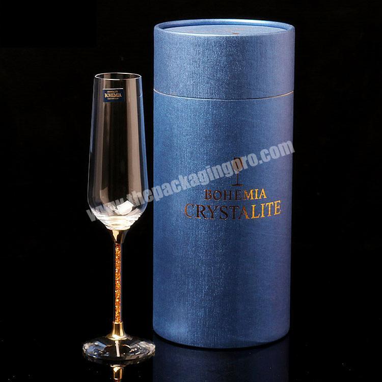 custom cosmetic round  black craft food packing container lipstick wine paper tube
