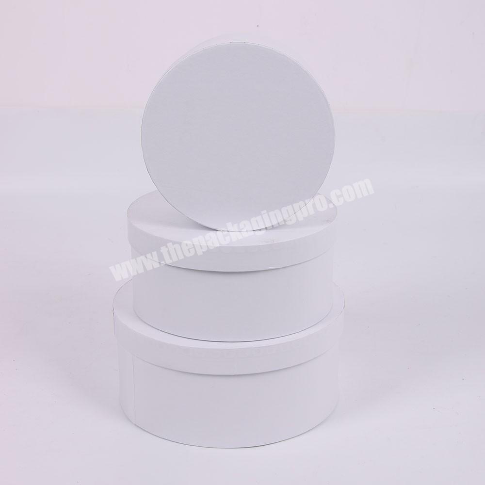 2245 Beauty Cardboard white round box for flowers