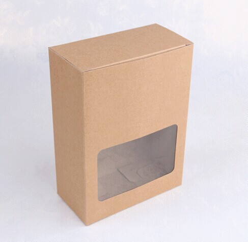 22*16*8CM Paper Box with Window Bakery Cake Gift Packaging Box Carton Box Can Be Print Your Logo. 100pcs/lot