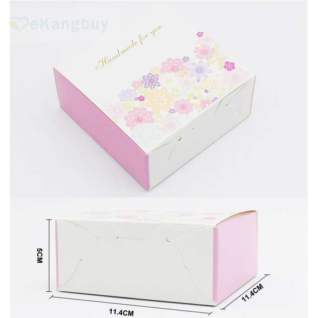 25pcs HANDMADE FOR YOU Paper Box DIY Handmade Cookie Crafts Gift Box