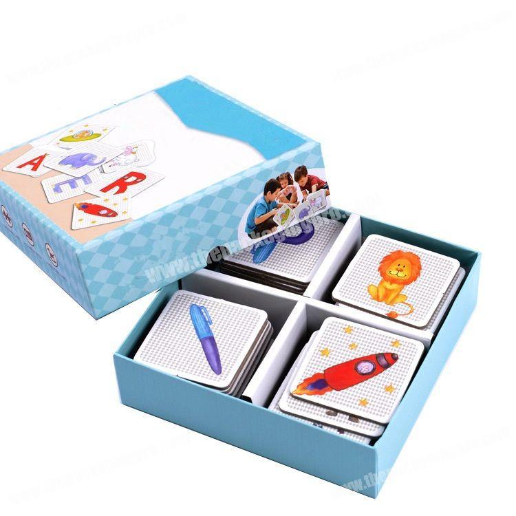 26 English letters cards early childhood cognitive children learning English lid gift box packaging