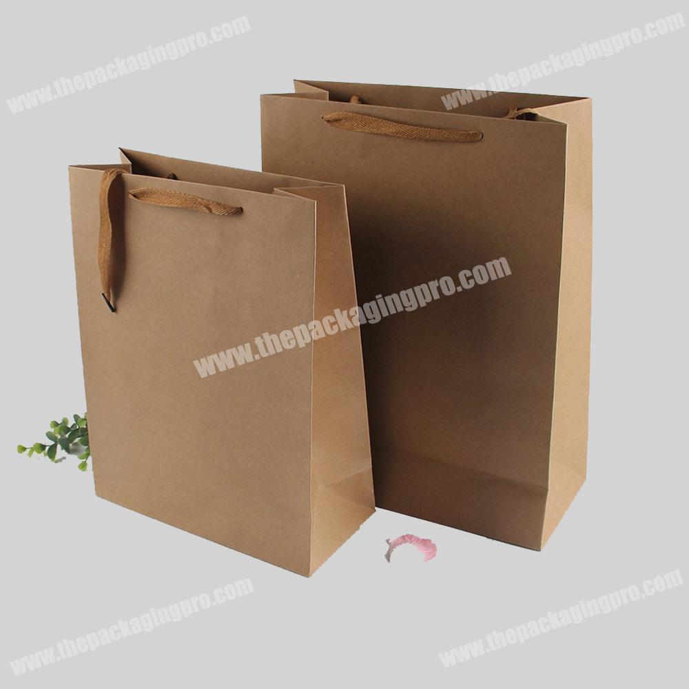 260g natural plain paper wide bottom gift bags tote