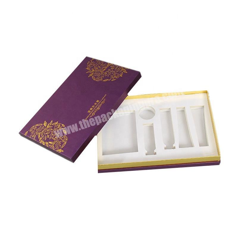 2pcs luxury cosmetic gift box packaging with velvet