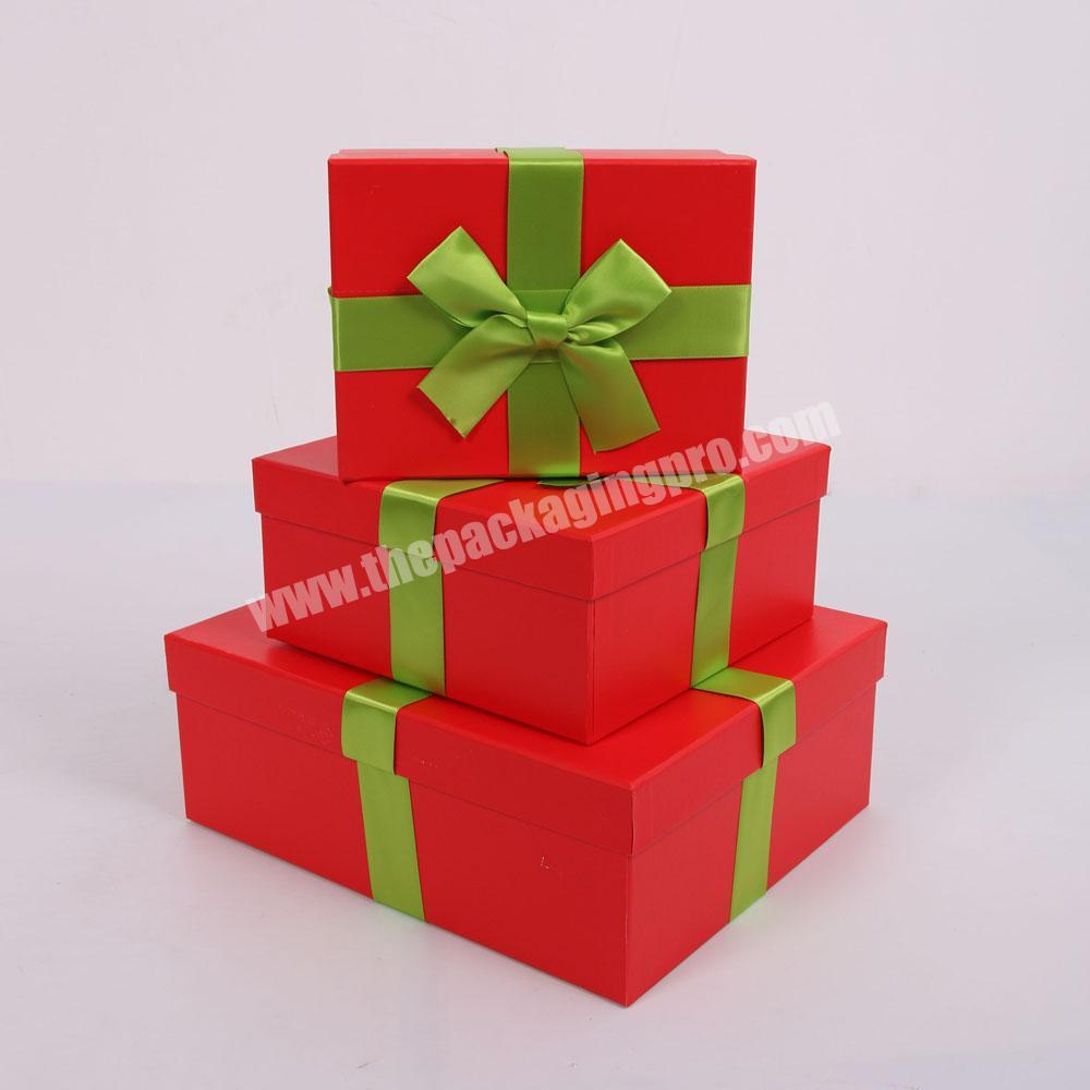 3008 Shihao Beautiful Cardboard paper gift box with ribbon closure