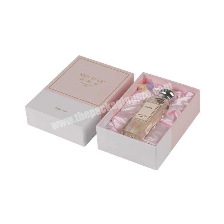 30ml bottle custom cardboard perfume gift boxes with satin