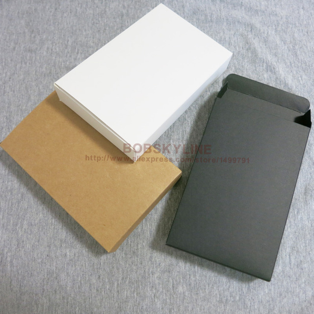 30pcs Black White Kraft Paper Box DIY Postcards Cellphone Case Gift packaging boxes 14.3*9.4*2.5cm