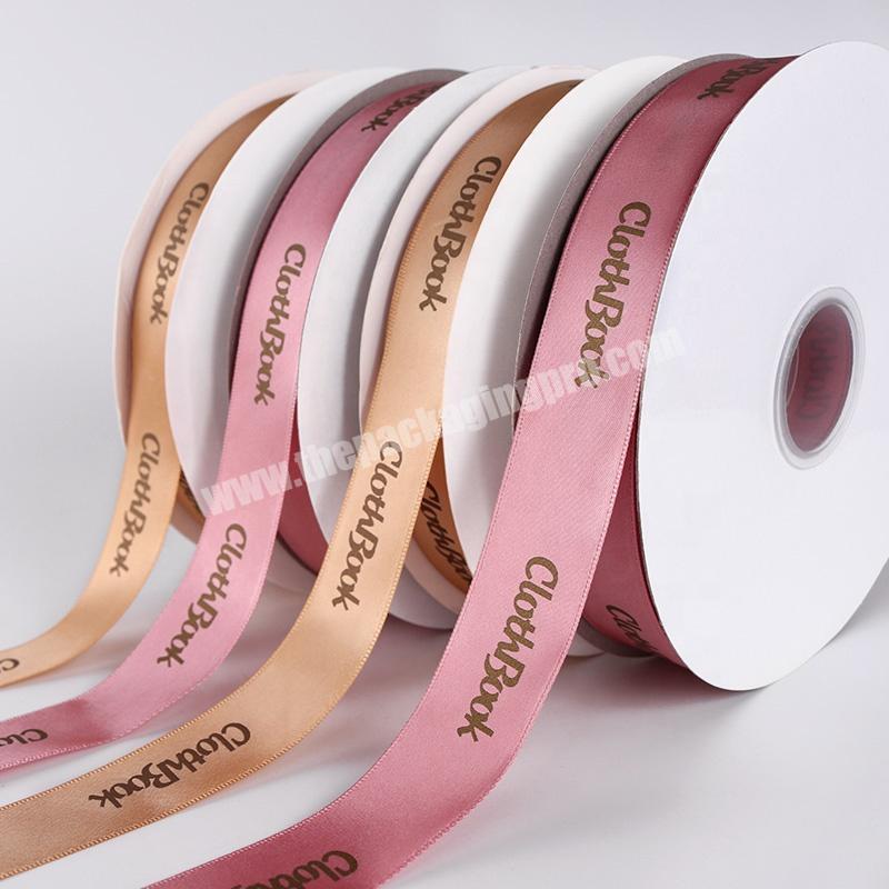 34'' Inch 2cm Satin Ribbon Custom Polyester Ribbon With Logo Packing Ribbon Wholesale