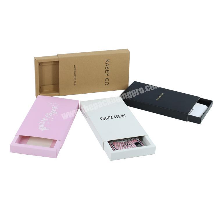 350g art paper drawer box custom packaging phone case for gift