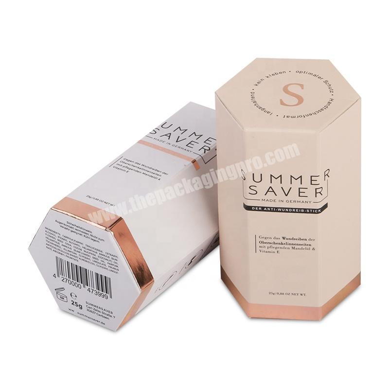 350gsm hexagon shape packaging boxes for candles jars