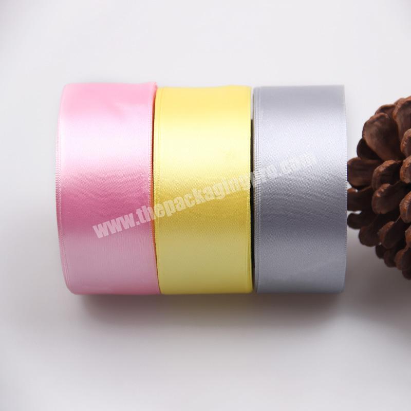 38mm Width 100% Polyester Solid Color Single Faced Satin Ribbon 25Yardsroll