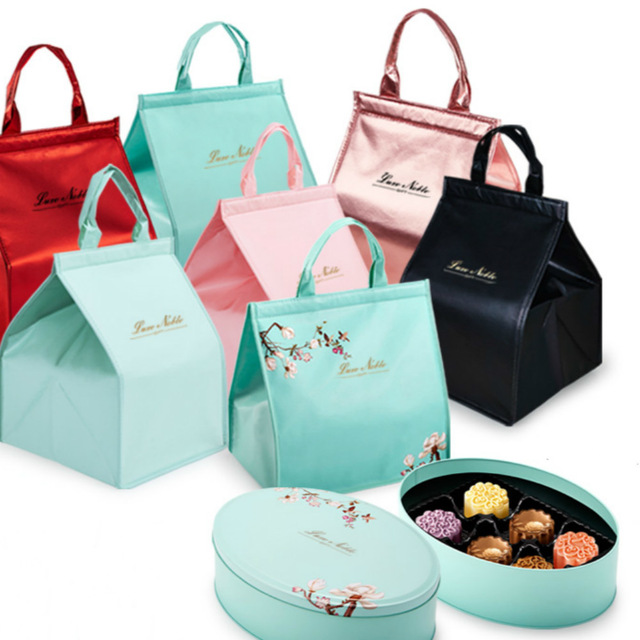 4 Inch Cake Box Heat Preservation Cold Storage Handbags Fresh Mooncake Baking Packaging Gift Paper Box Party Supplies 1pc/lot
