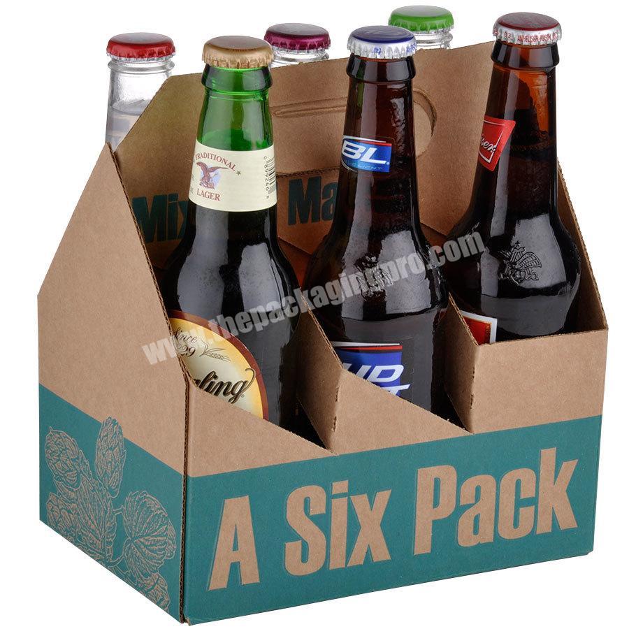 4 bottle wine carrier cardboard six pack foldable paper wine carrier box personalized wine carrier