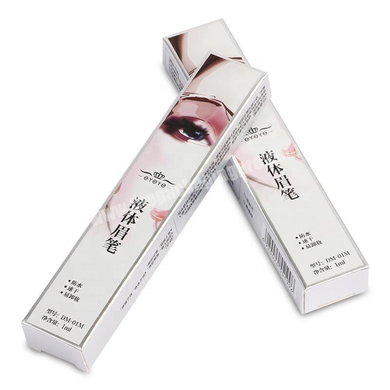 4c custom printing cosmetic pen lip liquid eyebrow pencil packaging paper box