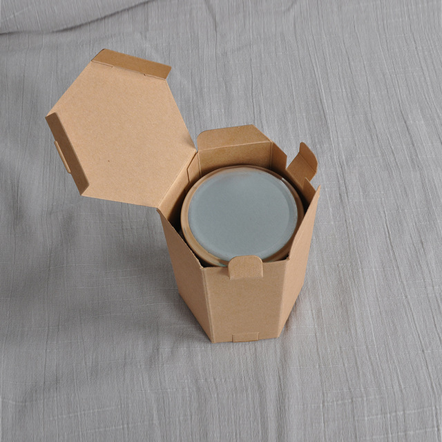 4*11+6cm 20Pcs/ Lot Brown Hexagon Kraft Paper Event Gift Pack Box For Candy Snack Biscuit Tea Package Retro Craft Paper Boxes