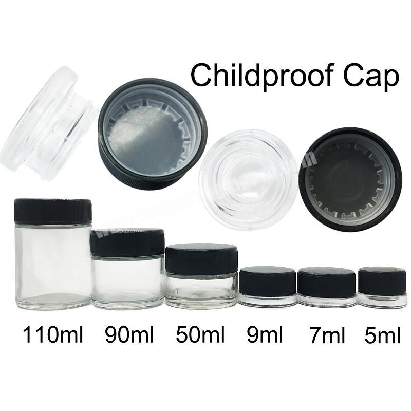 51030ml glass CRC concentrate container child proof jar with resistant lid