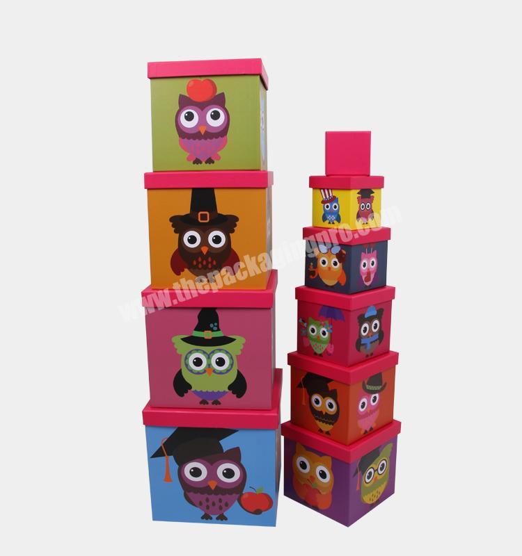 601#Shihao#giftbox own designed cute cartoon image square paper gift box