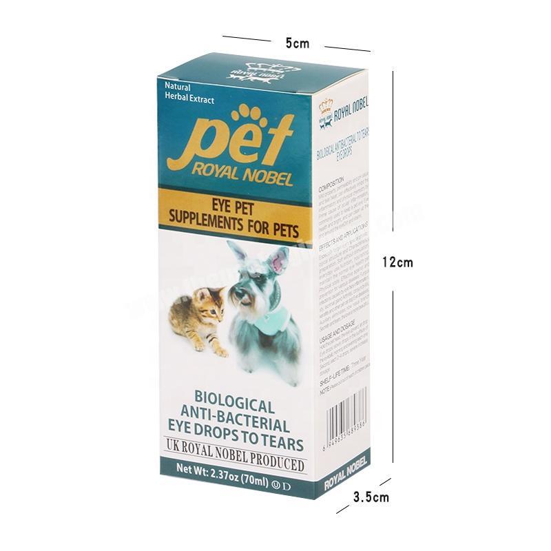 70ml pet eye drops bottle supplement packaging packing recycle paper box