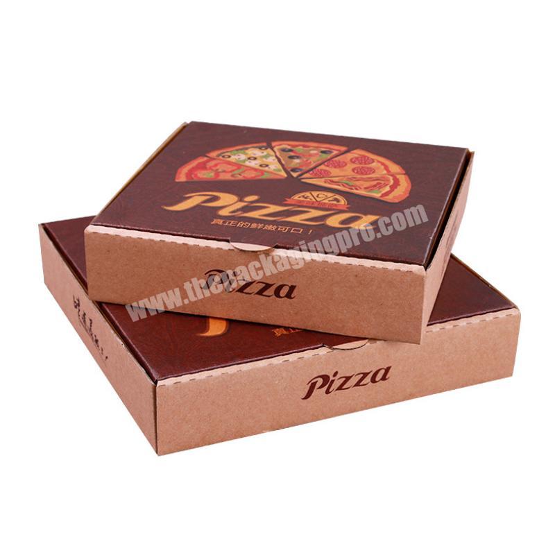 7inch 8 inch 9 inch 10 inch 12 inch Corrugated Pizza box Kraft paper Box for Pizza Food Grade