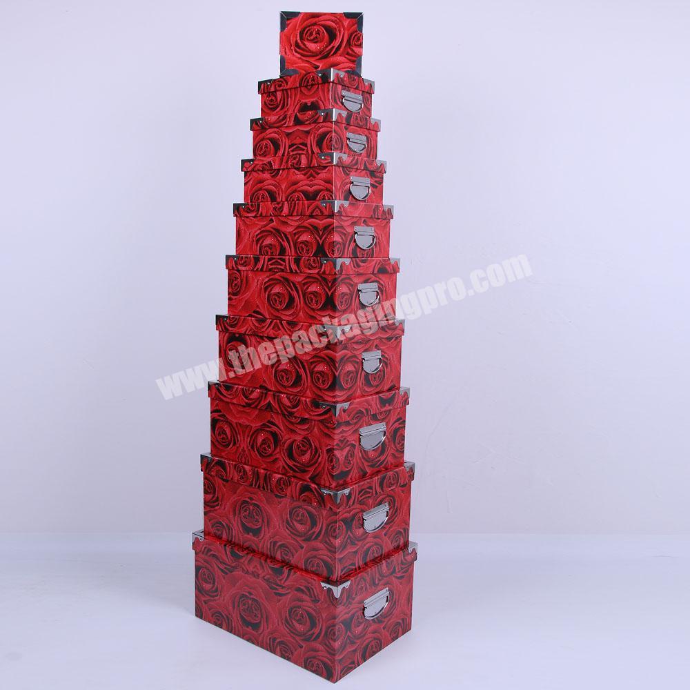 801 Red Roses luxury gift boxes with Handle