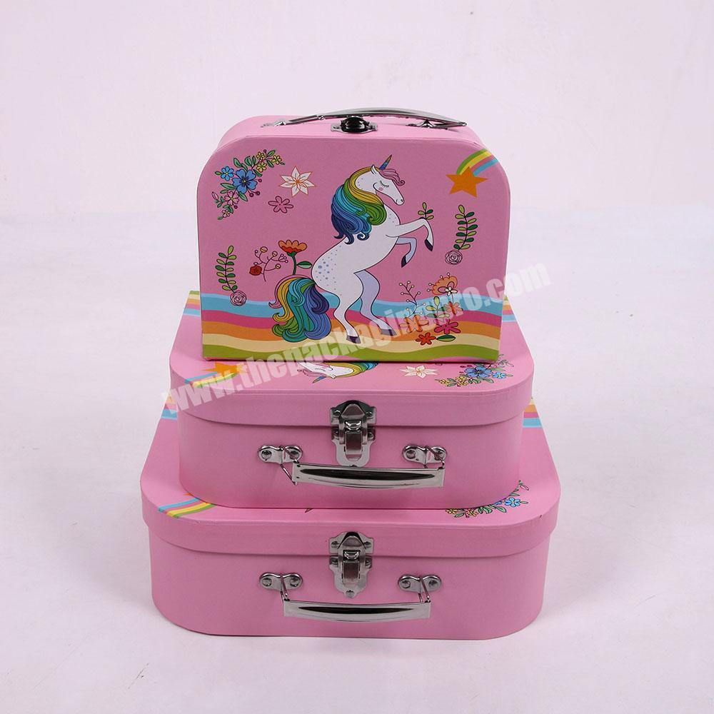 8024 Shihao hot-selling paper cardboard suitcase box with handle