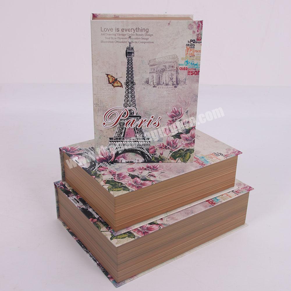 8029 shihao Hot-selling handmade book shape storage box with magnetic closure