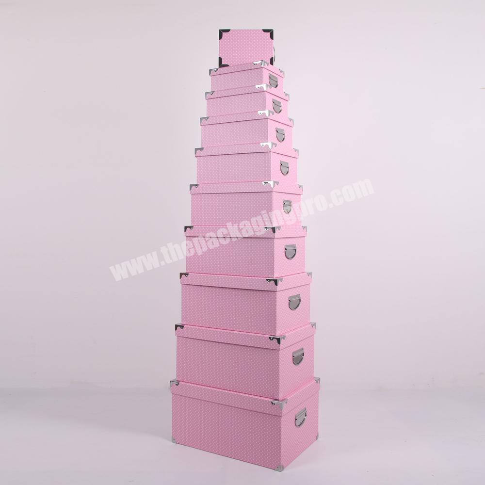 808 Good quality pink apparel boxes