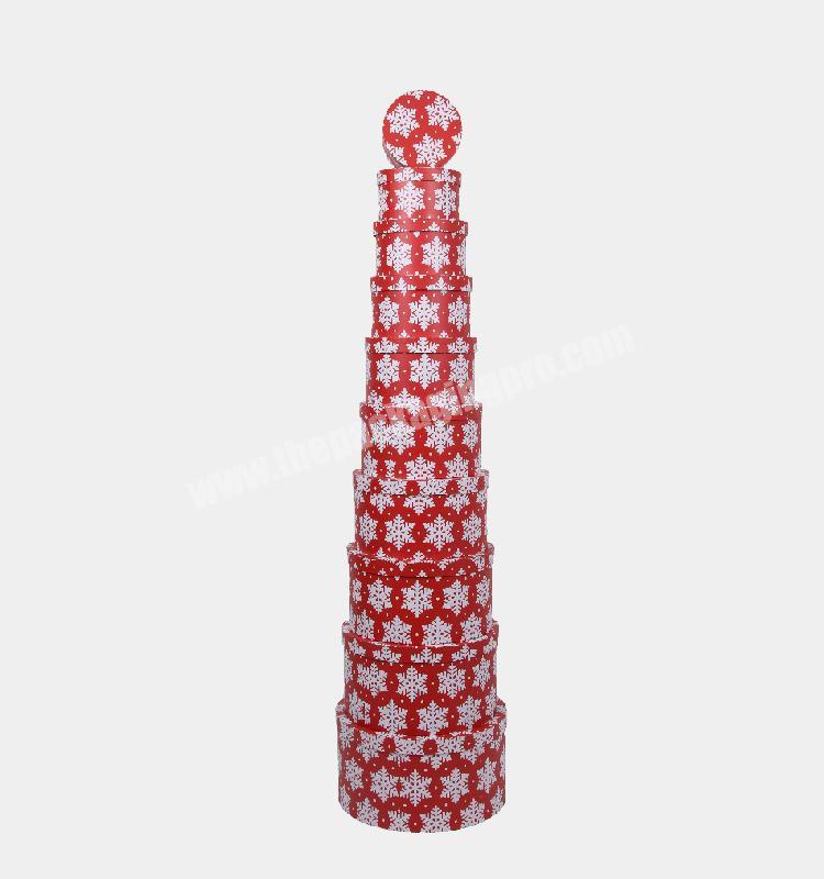 813 Christmas decoration cylinder paper box