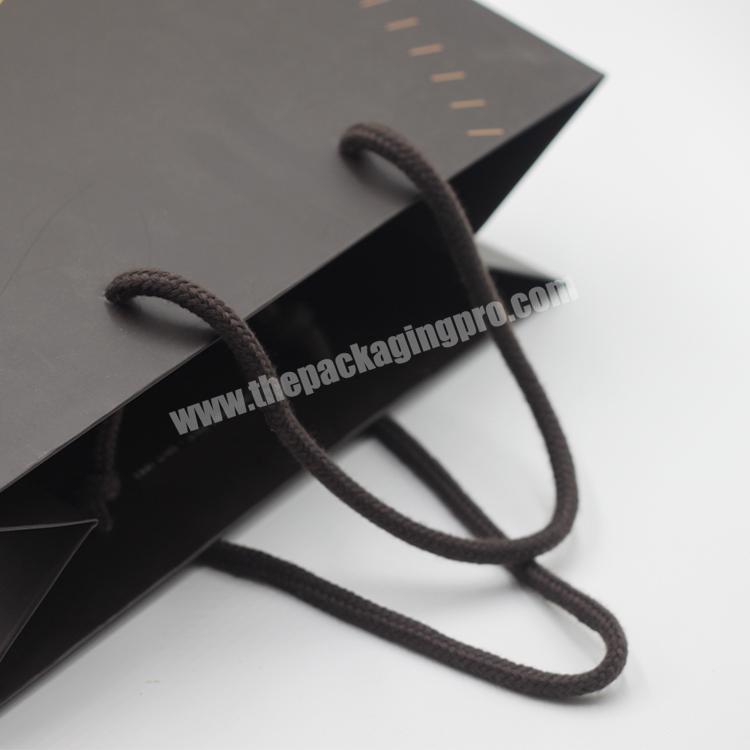 8x4.75x10 Black Kraft Paper Shopping Bag , Paper Gift Bag With 100% Recyclable Paper Handles