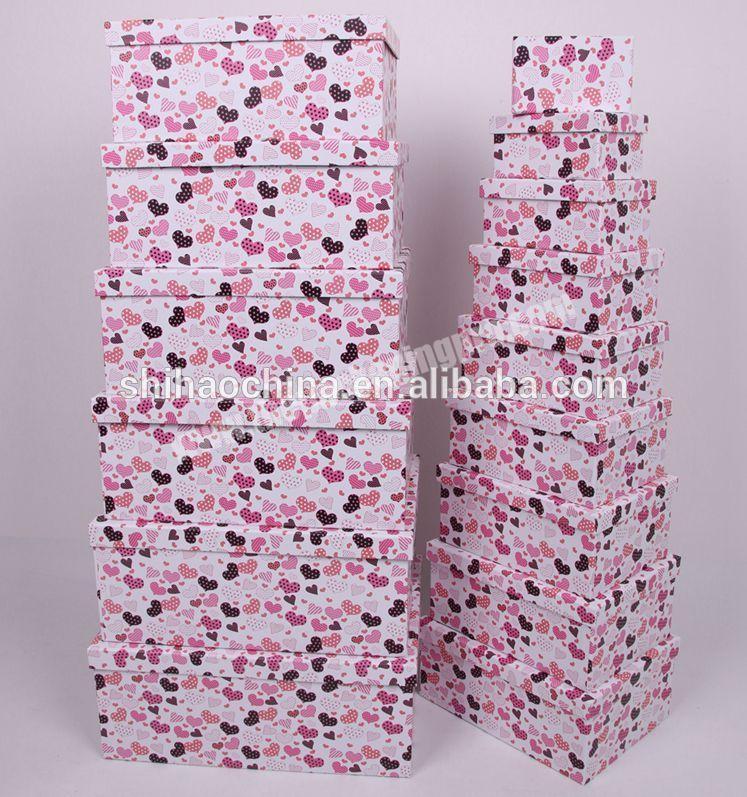 902 shihao 15pcs set of Gift & Craft Industrial Use large paper boxes manufacturer