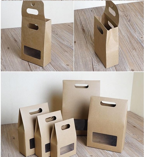 Alice, Wholesale, 50pcs/lot A variety of styles Food bag paper, kraft paper box packaging, nut/tea/coffee beans gift bags
