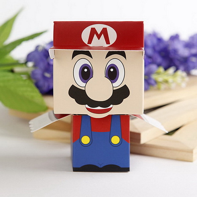 Cheerful Super Mario Favor Boxes Paper Chocolate Boxes Party Gifts Packaging Box 12pcs