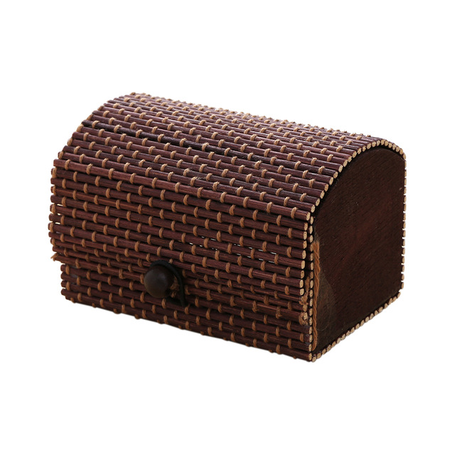 Creative Bamboo Wooden High Capacity Case Cute Jewelry Box Storage Organizer