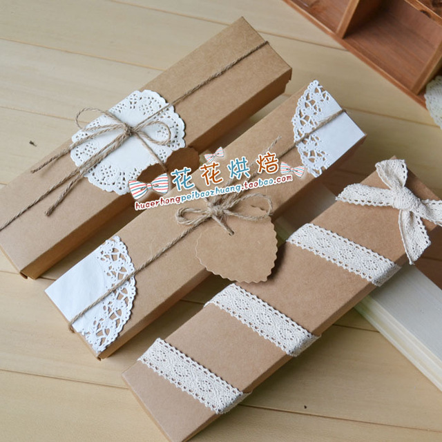 FJH009 10pcs/lot New style DIY Gift Small Kraft Paper Boxes Party Wedding Bomboniere Favor Macaron Candy Boxes