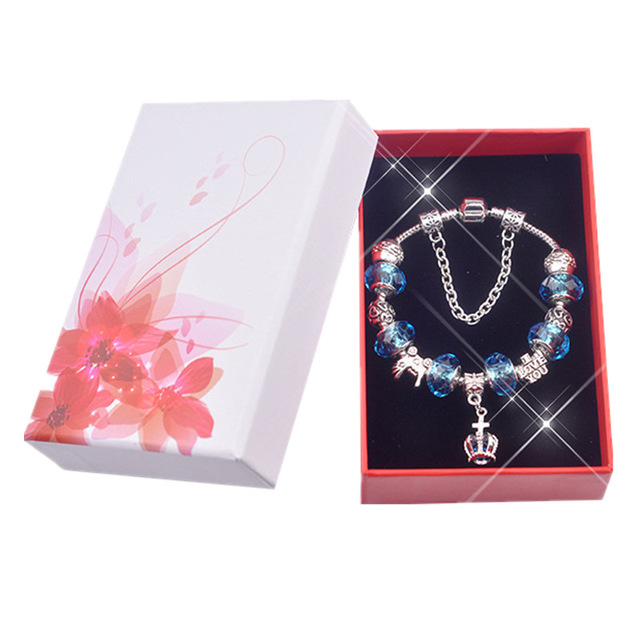 Fashion Dream Floral Jewerly Box Gift Box Bracelets Box Fits European Bangle BOX Style Bracelets