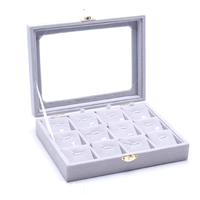 Free Shipping Gray Color Wood Pendants Box Jewelry Necklace Display Show Case Organizer Tray Box 12 Display Stands Jewelry Box