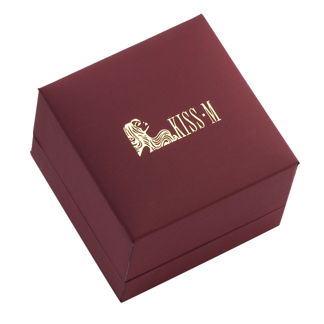 KISS MANDY Fashion Fuchsia Color Ring Jewelry Gift Box