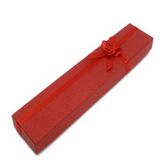 MJARTORIA 2PCs Red Paper Rose Necklace Bracelets Watch Gift Boxes Display Gift Box Jewelry Boxes and Packaging 208x42x20mm