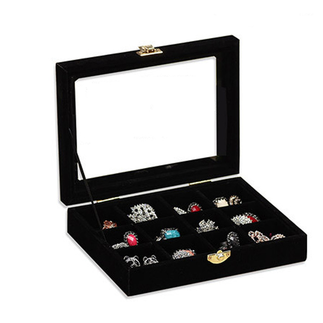 New 2014 Free Shipping jewelry display casket / jewelry organizer earrings ring box /case for jewlery gift box Jewelry Box