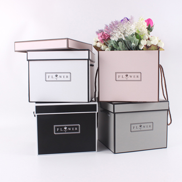 Custom New style with square border flower box with logo