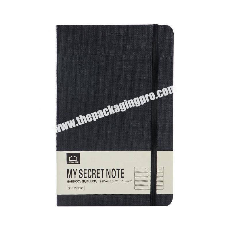 A6 Hardbacked Heart Notebook with Elasticated Band Choose between Red or Black